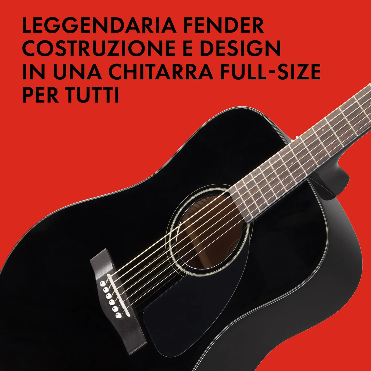 Fender CD-60 chitarra acustica dreadnought nera