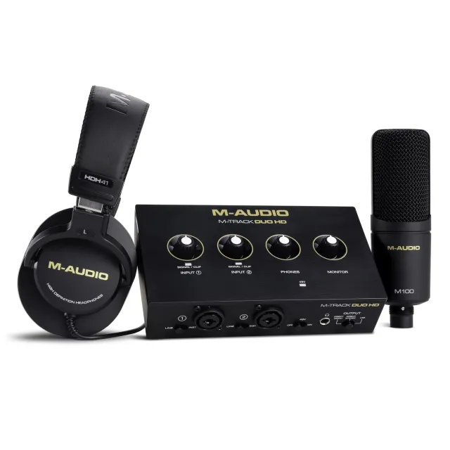 M-Audio M-Track Duo HD scheda audio pack con cuffie e microfono 192 kHz