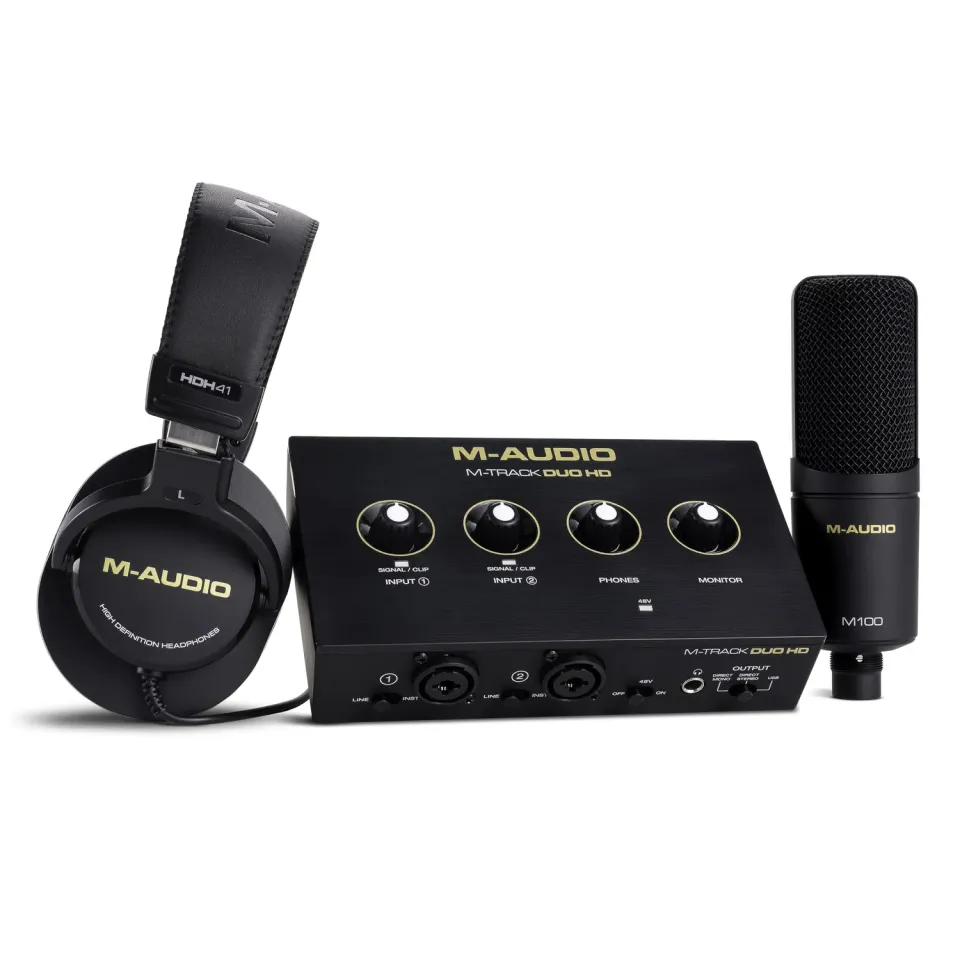 M-Audio M-Track Duo HD scheda audio pack con cuffie e microfono 192 kHz