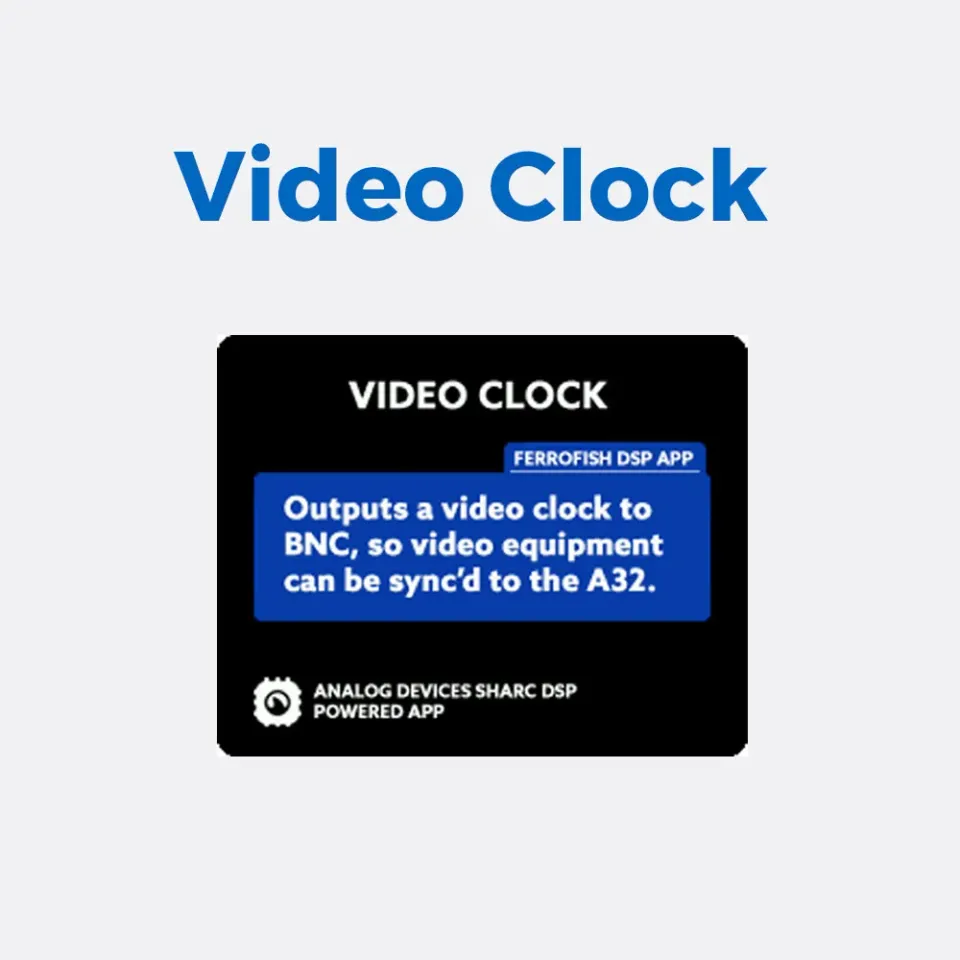 Ferrofish A32 Video Clock plugin licenza BNC wordclock