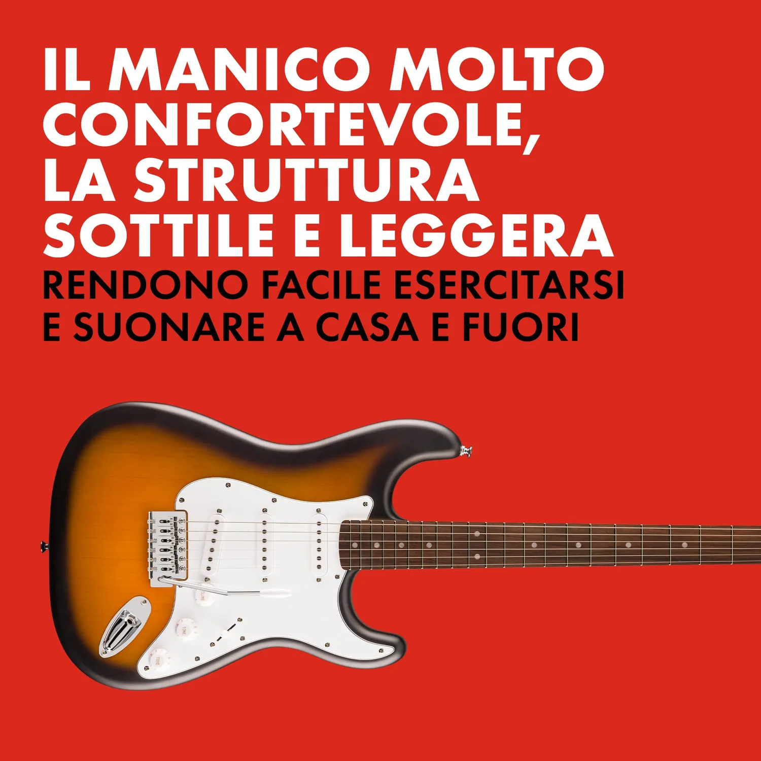 Squier Debut Stratocaster SSS Chitarra Sunburst