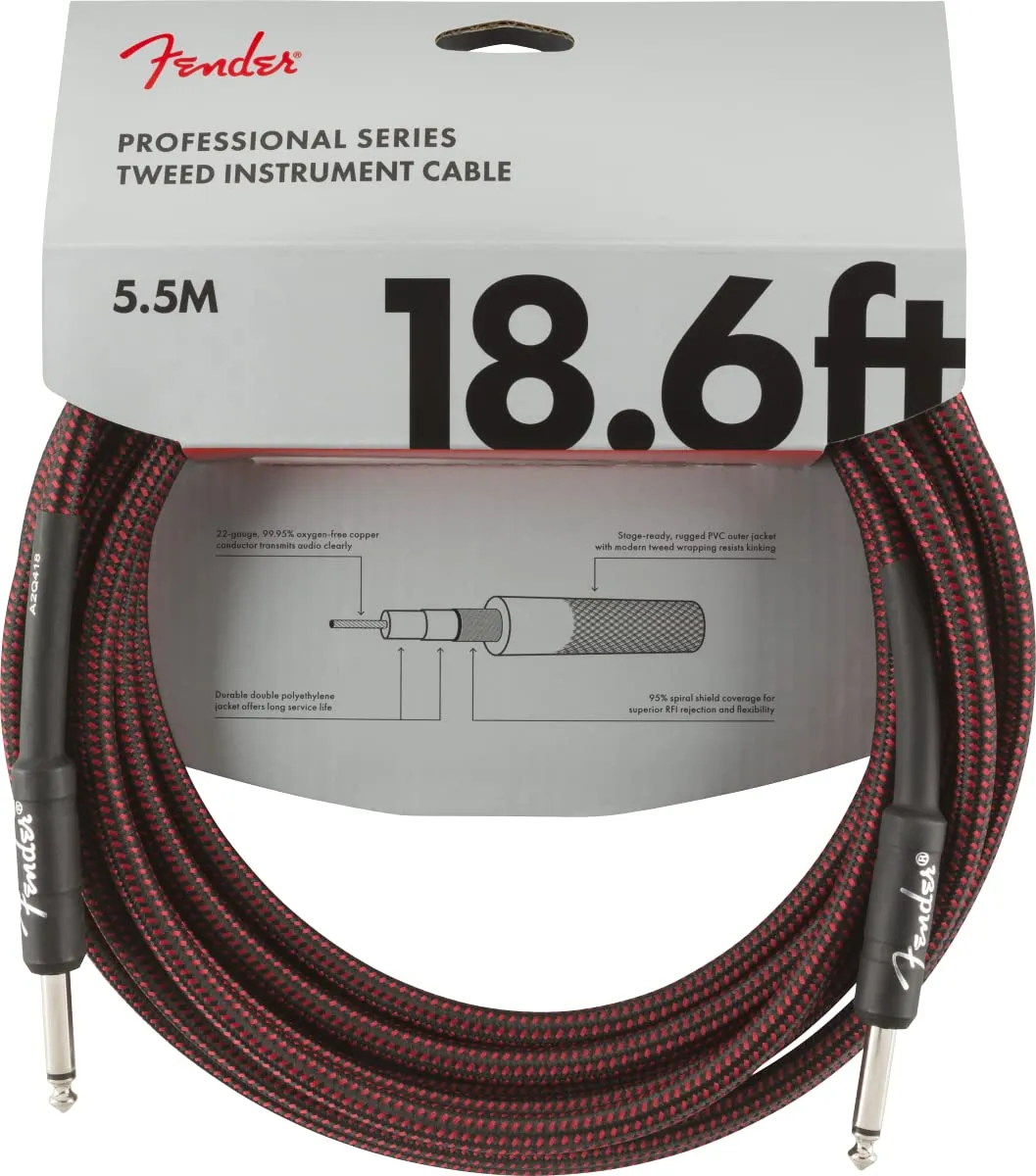Fender Professional Cavo chitarra 3m dritto-angolato nero