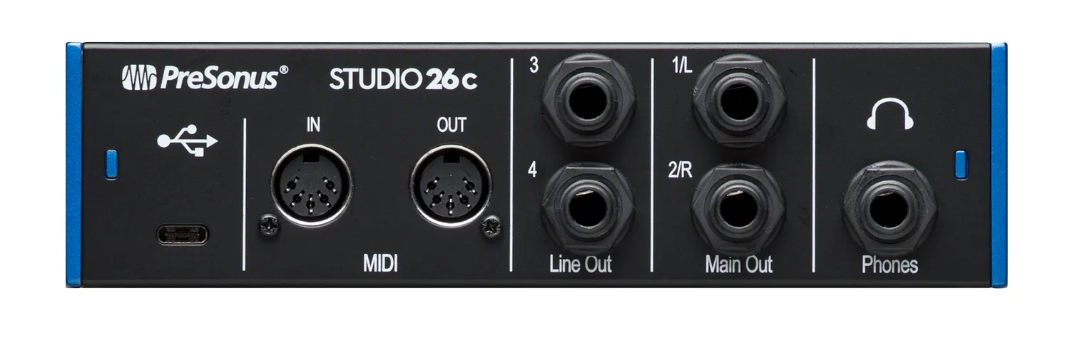 PreSonus Studio 26c interfaccia audio USB 2 ingressi monitoraggio diretto
