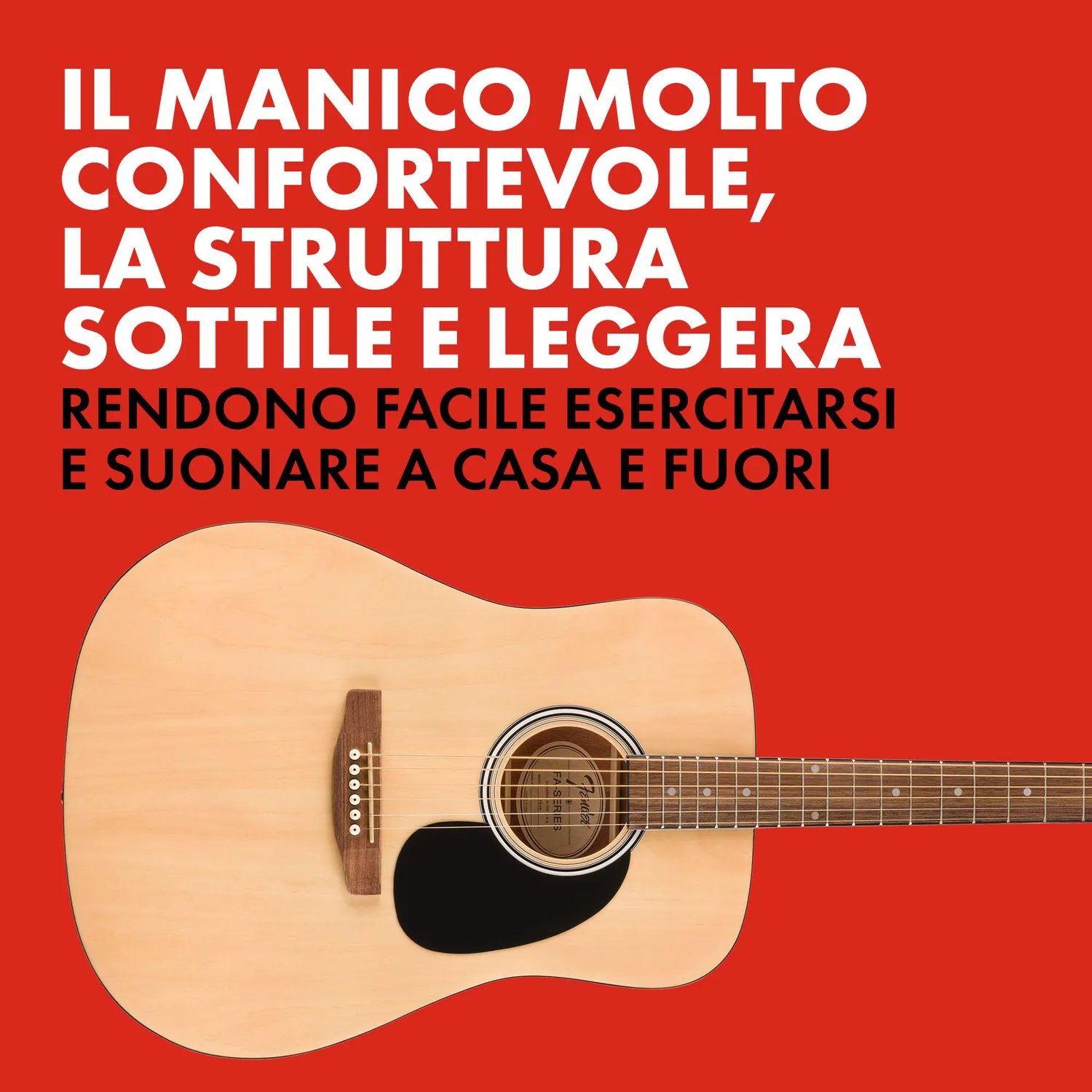 Fender FA-25 chitarra acustica dreadnought Natural destrimani