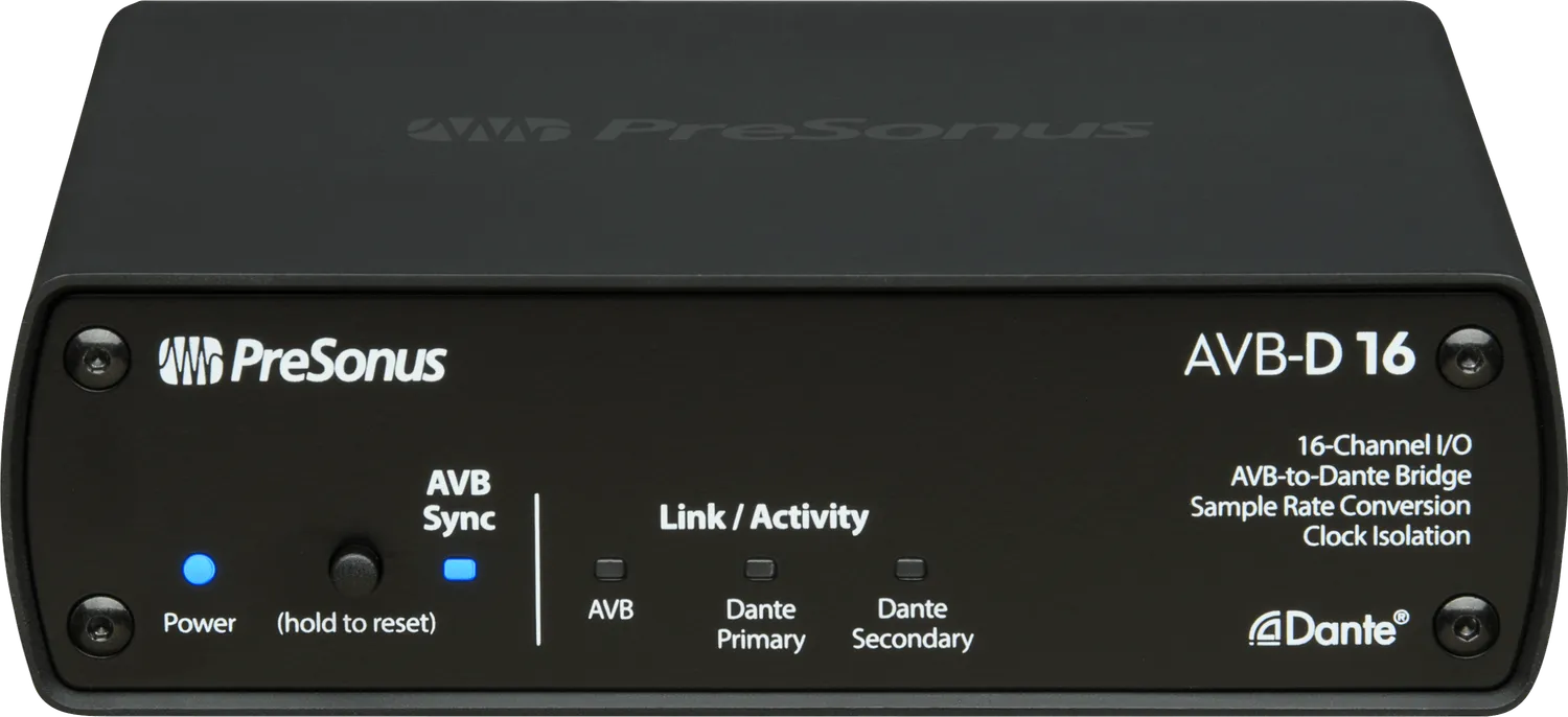 PreSonus AVB-D16 bridge AVB-Dante 16x16 canali