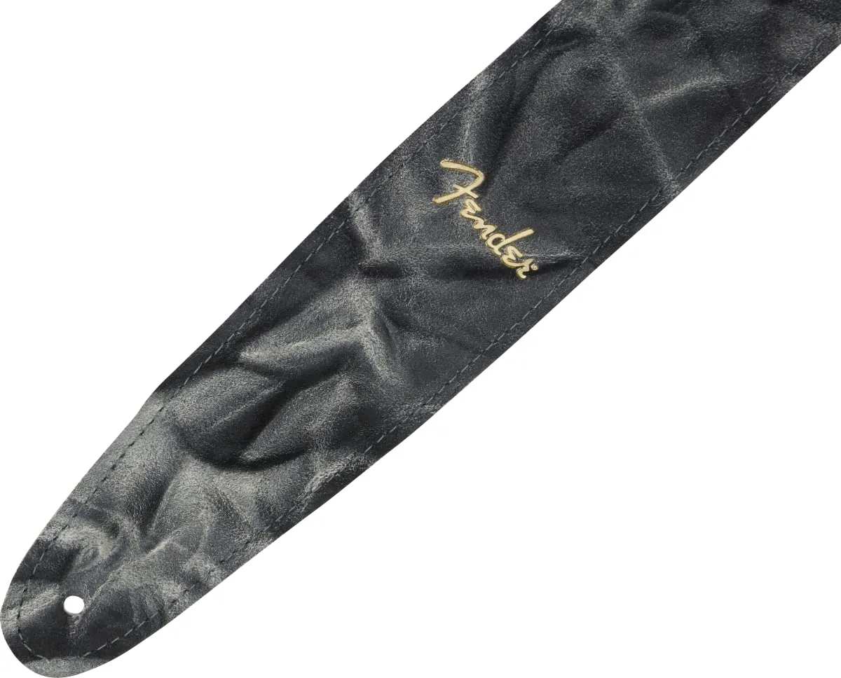 Fender Tie-Dye tracolla chitarra pelle nero 5 cm