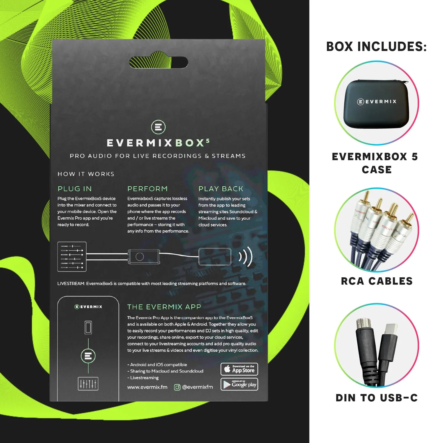 EvermixBox5 interfaccia audio USB-C per DJ