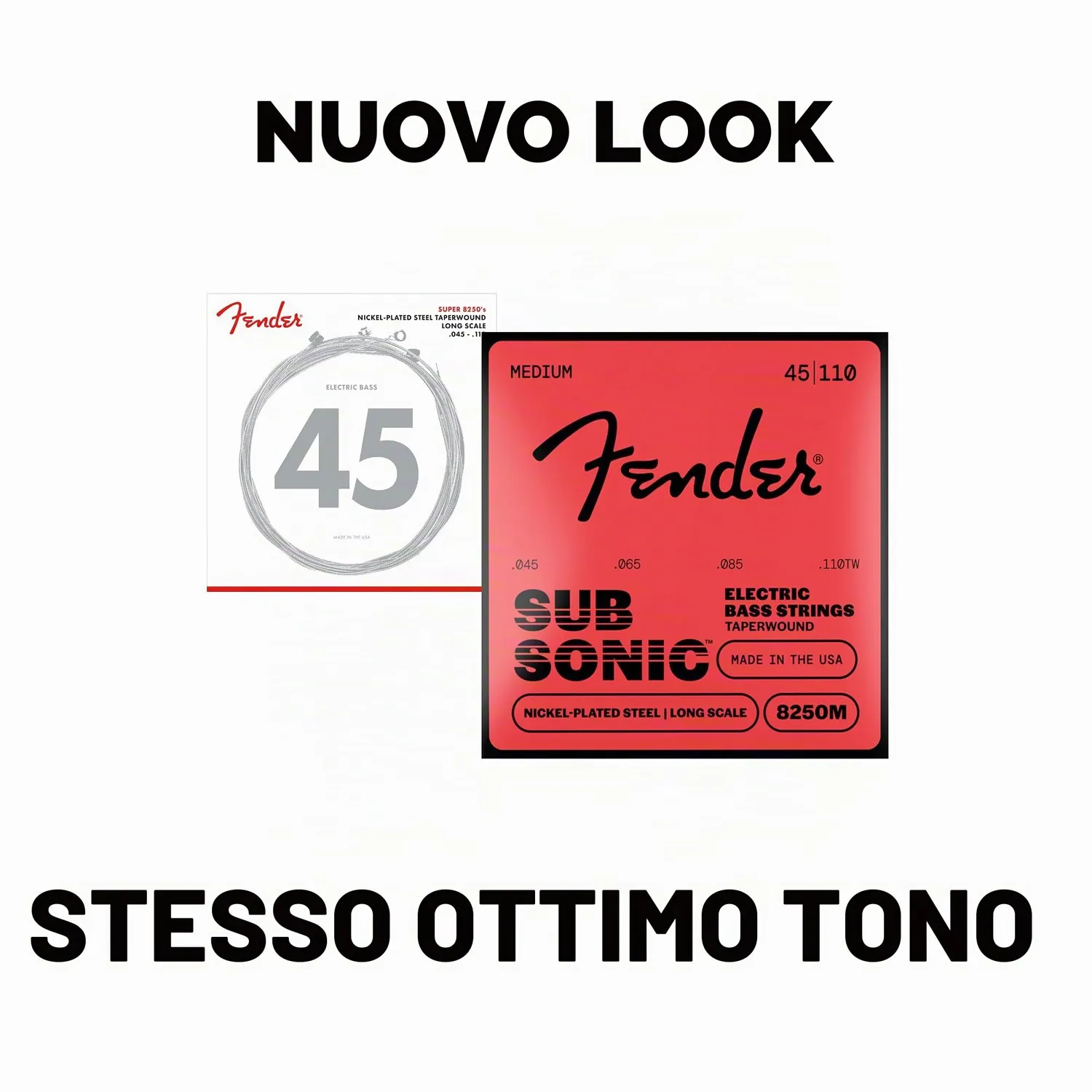 Fender Super 8250M corde basso 4 corde nickel 40-110