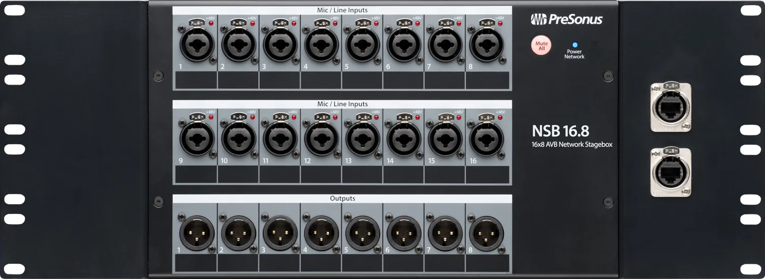 PreSonus NSB 16.8 Stage Box Rete AVB 16 In EU 8 Out