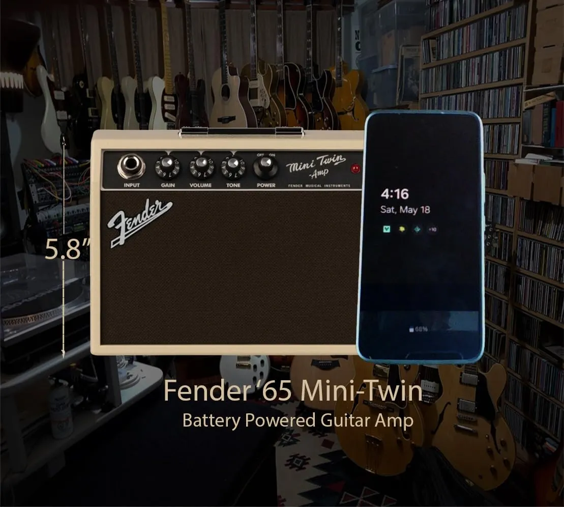Fender Mini '65 Twin Amp amplificatore chitarra 1W blonde cuffie