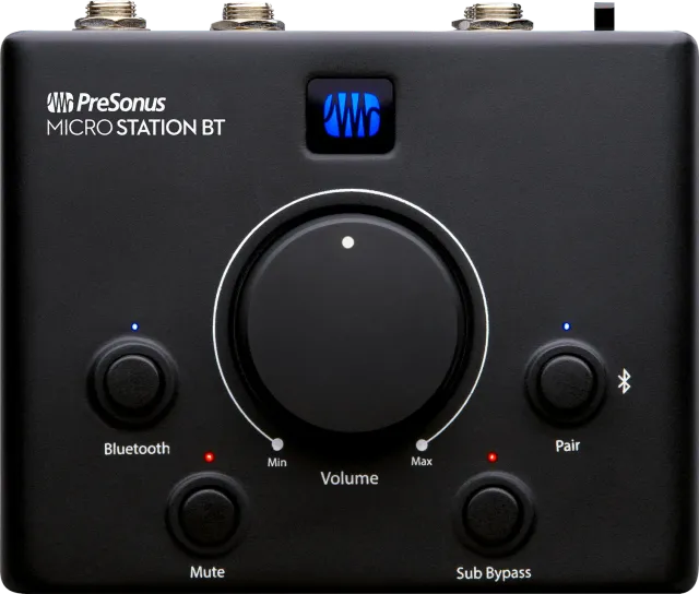 PreSonus MicroStation BT controller monitor Bluetooth 5.0 con sub
