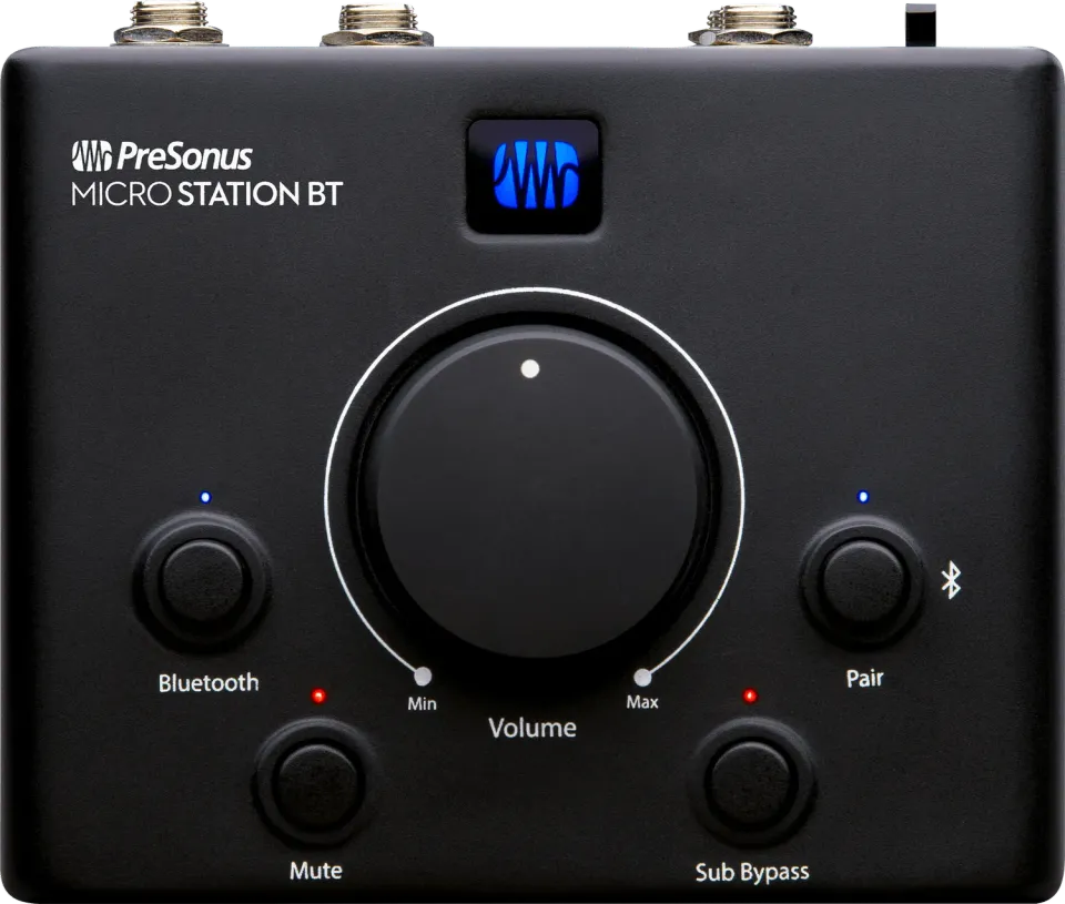 PreSonus MicroStation BT controller monitor Bluetooth 5.0 con sub