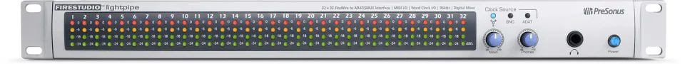 PreSonus FireStudio Lightpipe interfaccia audio FireWire 32 canali ADAT