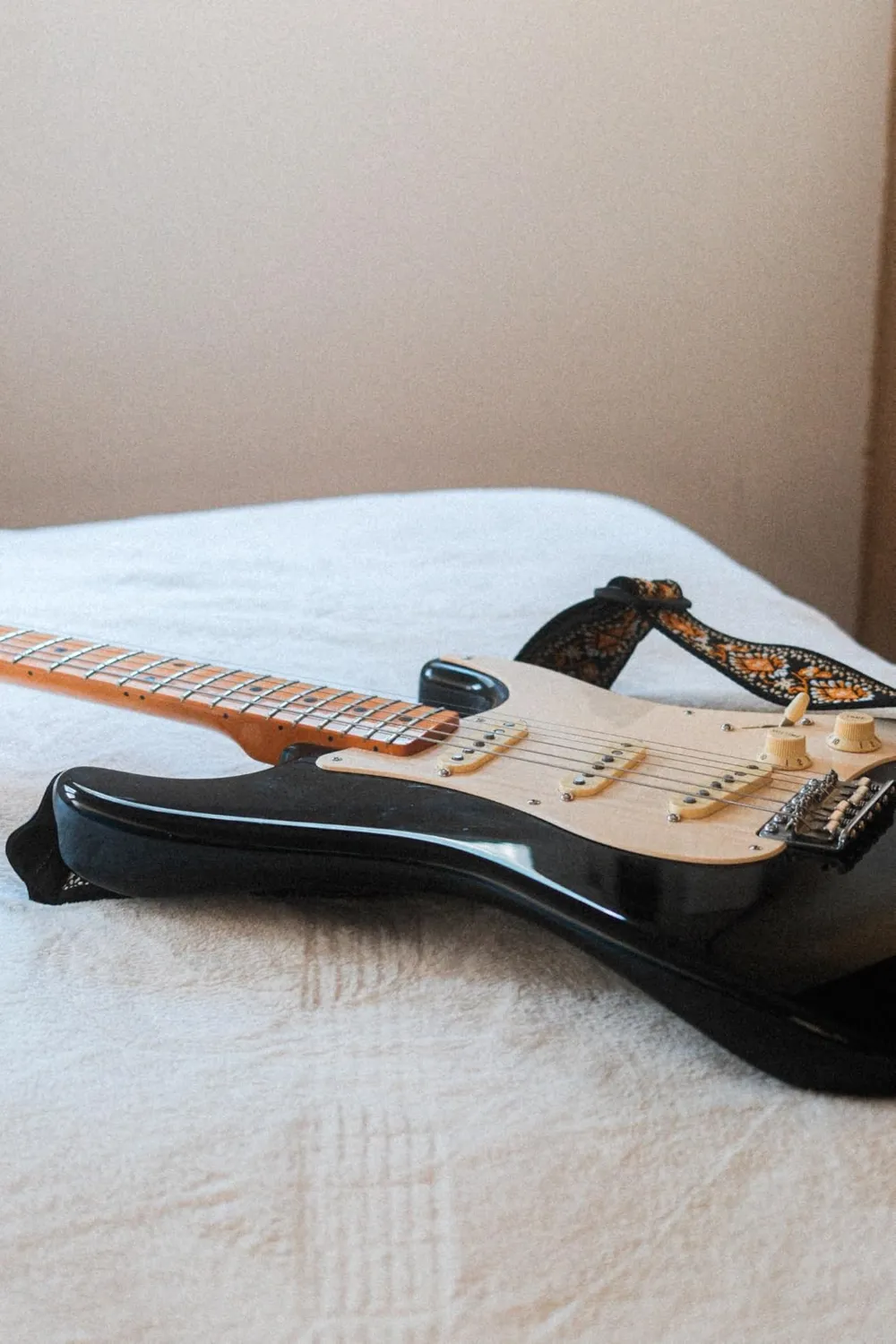 Fender Pasadena Tracolla Chitarra Tan Reticolo Tessuta