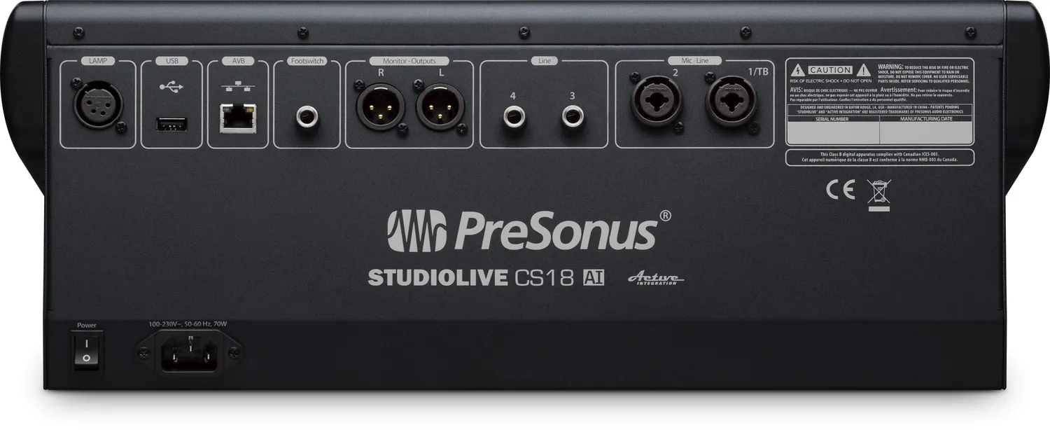 PreSonus StudioLive CS18AI superficie controllo mixer 18 fader