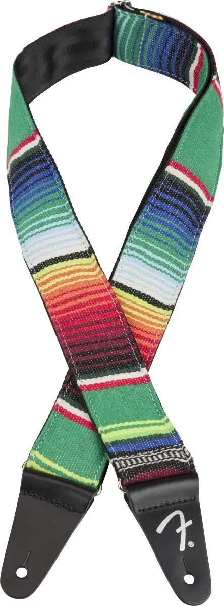 Fender Serape Tracolla Chitarra 5 cm Verde Floreale fantasia messicana
