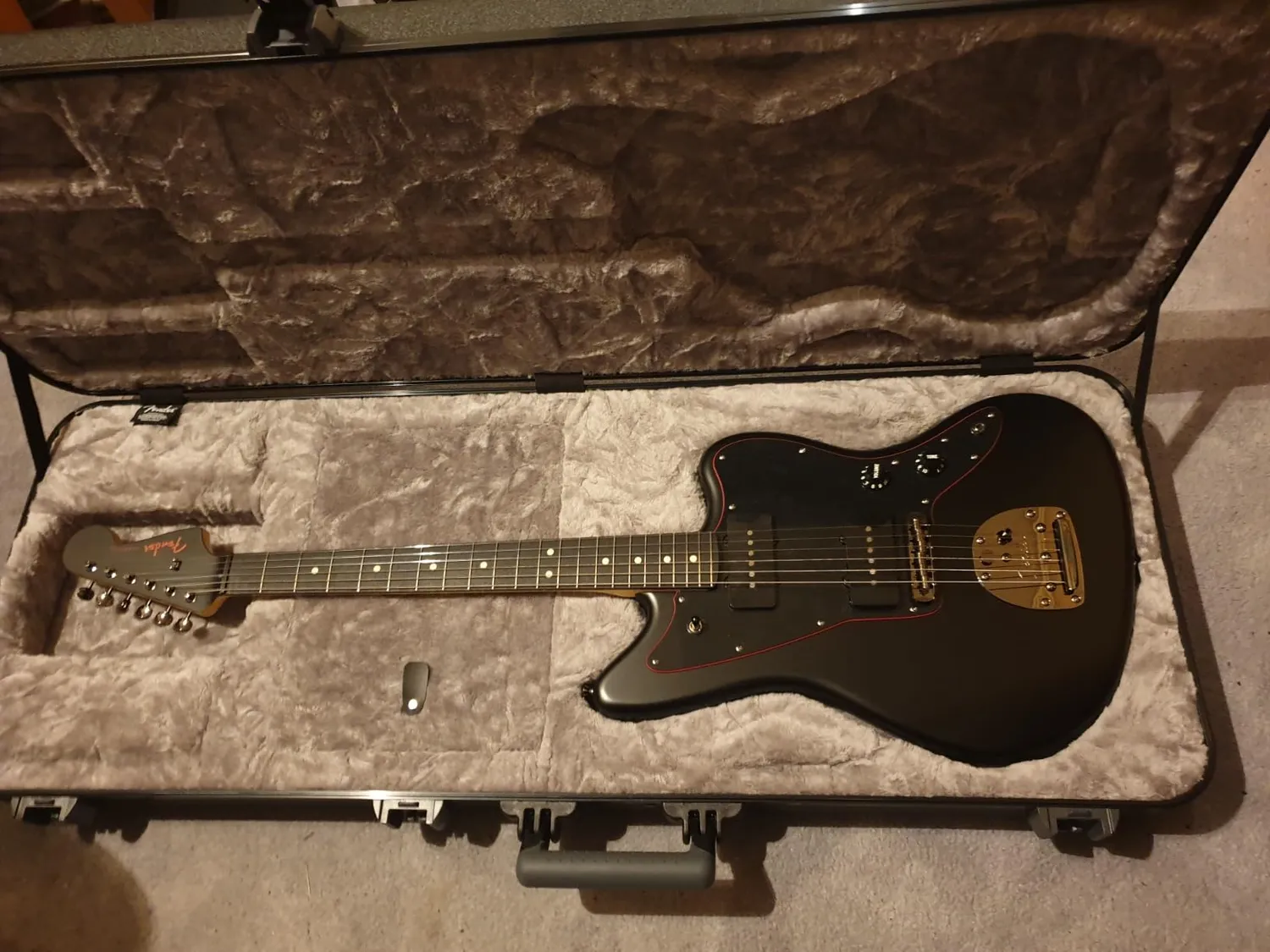 Fender Deluxe custodia rigida Jazzmaster Jaguar nera