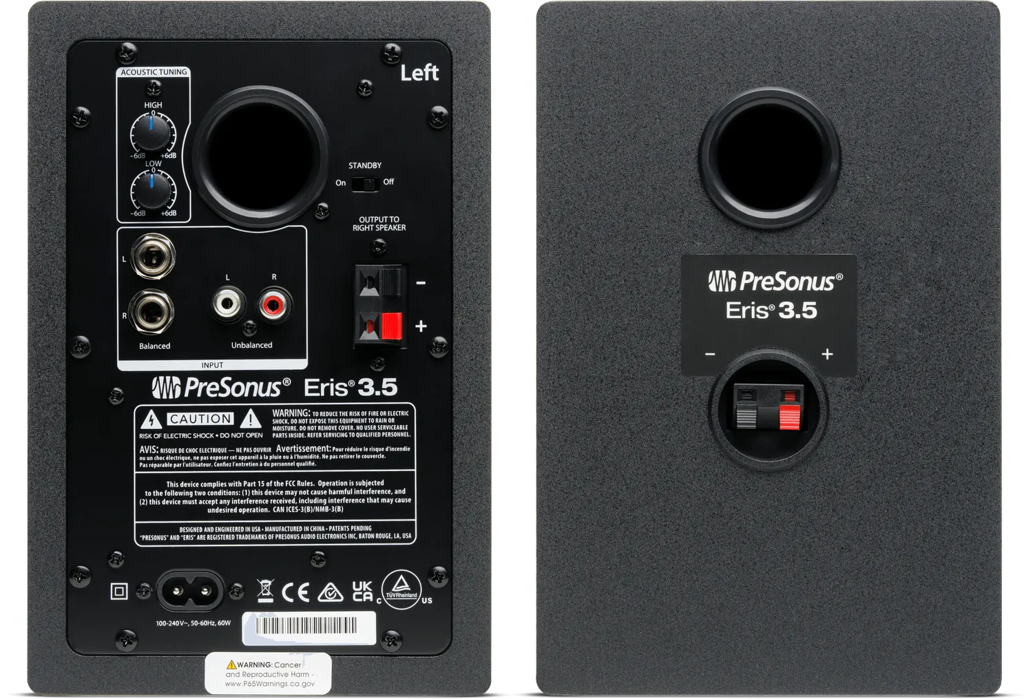 PreSonus Eris 3.5 2nd Gen monitor studio coppia nera woofer 3.5"