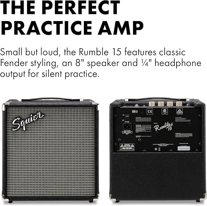 Squier Affinity Precision basso elettrico kit nero con ampli