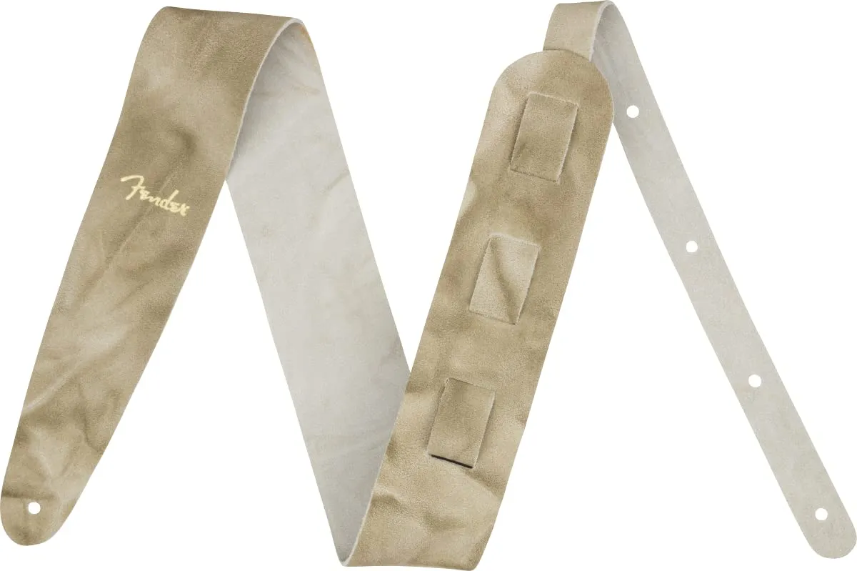 Fender Tie-Dye tracolla chitarra pelle nero 5 cm