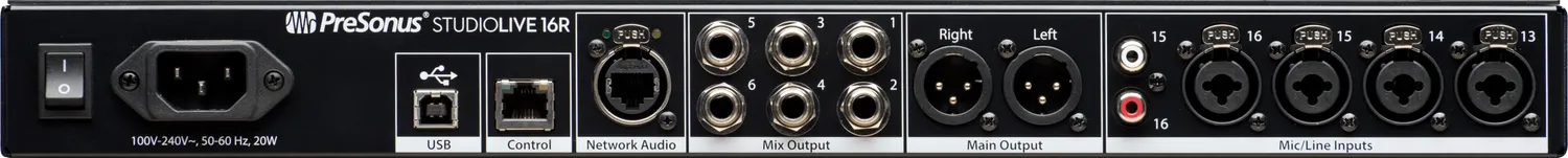 PreSonus StudioLive 16R mixer digitale rack 18 canali