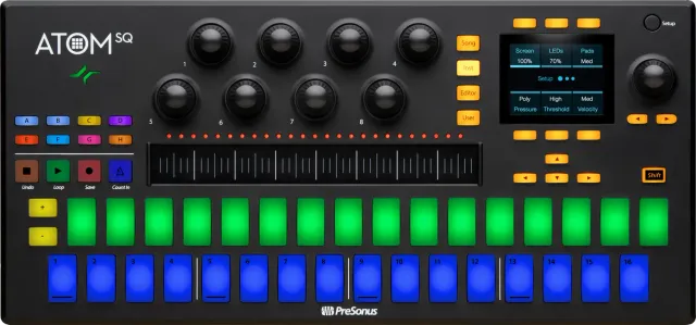 PreSonus ATOM SQ controller MIDI 32 pad USB con sequencer
