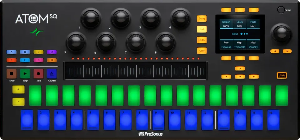 PreSonus ATOM SQ controller MIDI 32 pad USB con sequencer