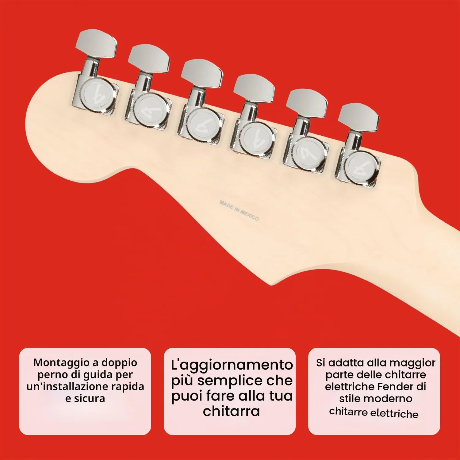 Fender Locking Stratocaster Telecaster Meccaniche cromato 18:1