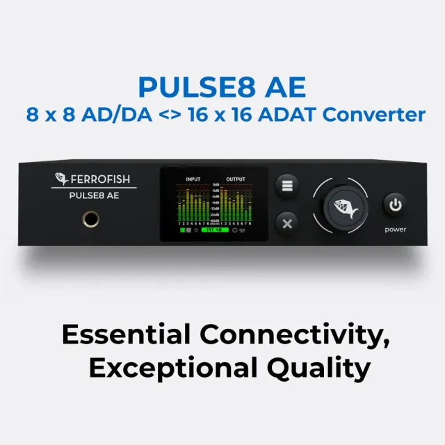 Ferrofish Pulse8 AE convertitore AD/DA 8x8 ADAT 192kHz