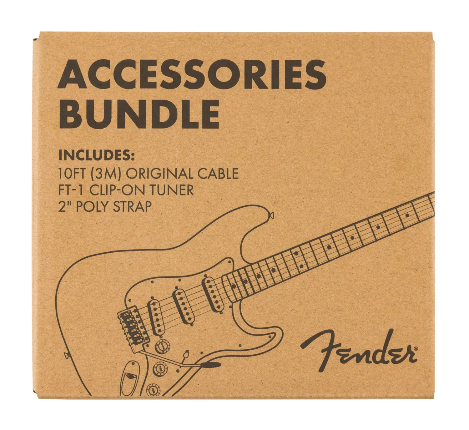 Fender Kit accessori chitarra accordatore cavo tracolla