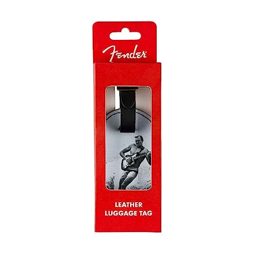 Fender Vintage Surfer Etichetta Bagaglio pelle nera