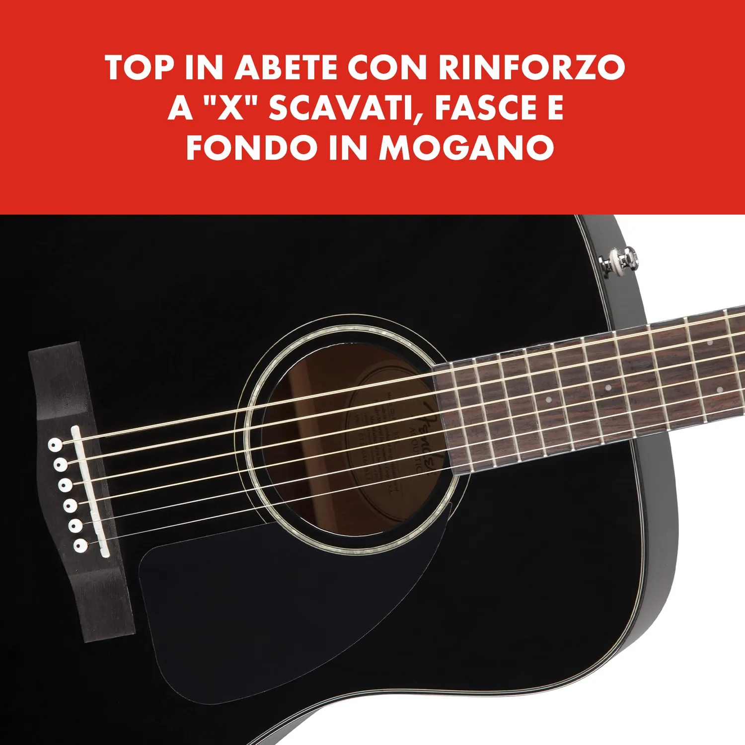 Fender CD-60 chitarra acustica dreadnought nera