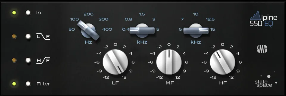 PreSonus Alpine EQ-550 plugin EQ vintage 3 bande