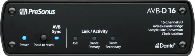 PreSonus StudioLive AVB-D16 bridge audio 16x16 Dante