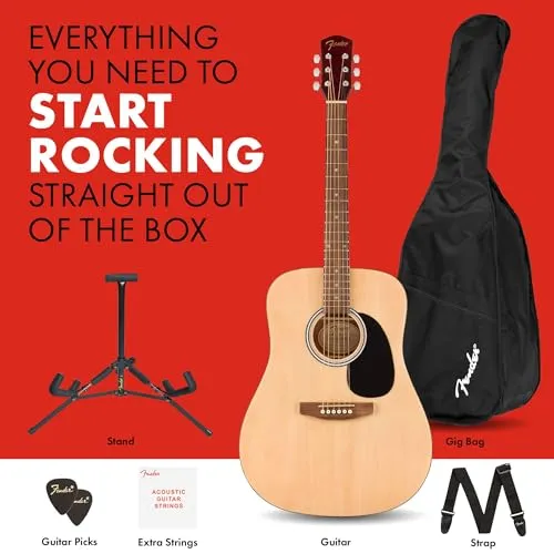 Fender Alternative Dreadnought chitarra acustica naturale kit FA-25