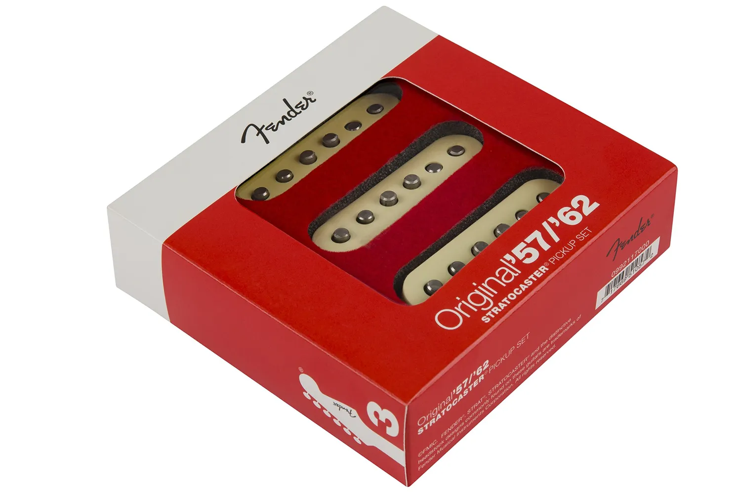 Fender Vintage Noiseless pickup Strat set 3 aged white