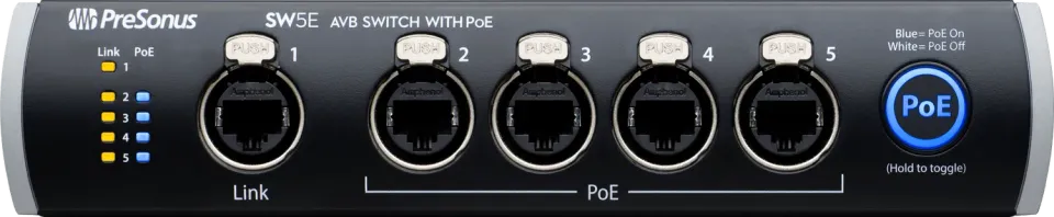 PreSonus StudioLive SW5E switch rete AVB 5 porte