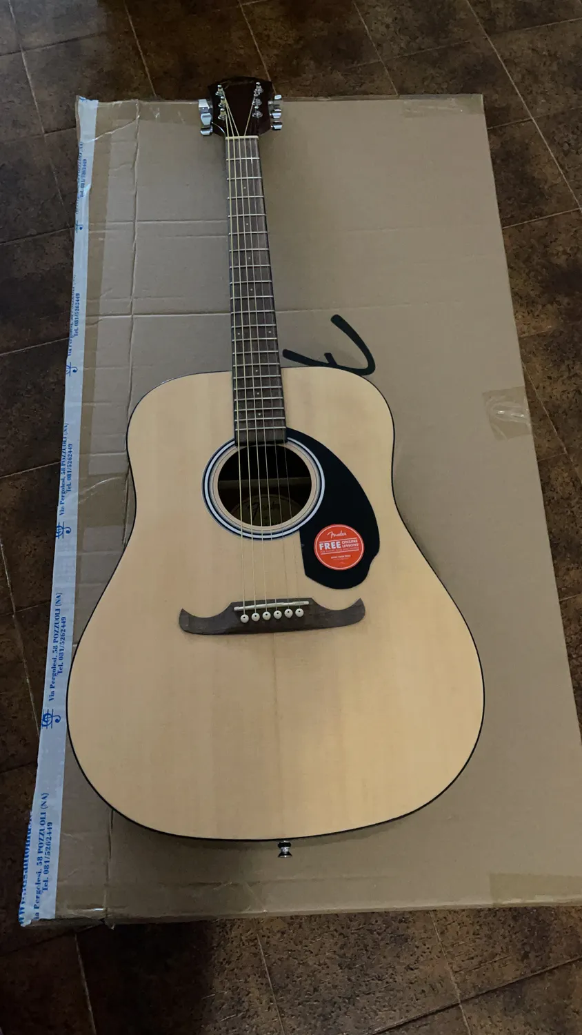 Fender FA-125 Chitarra Acustica Dreadnought Nera