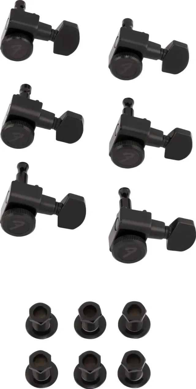 Fender Locking Tuners meccaniche nere 18:1 Strat Tele sfalsate