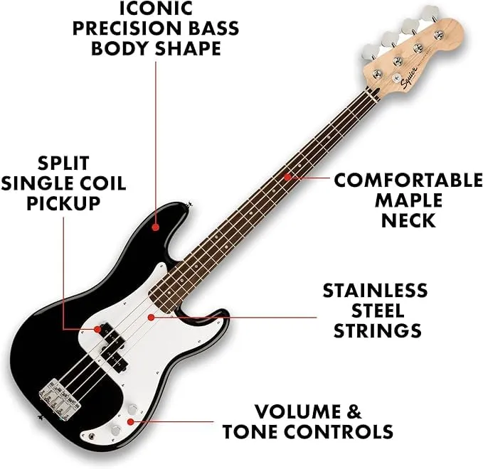 Squier Affinity Precision basso elettrico kit nero con ampli