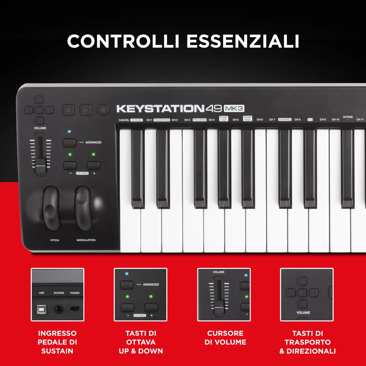 M-Audio Keystation 49 MK3 tastiera MIDI 49 tasti USB