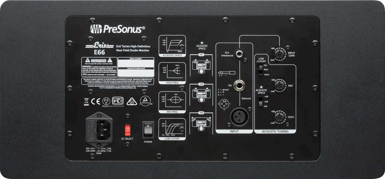 PreSonus Eris E66 monitor studio MTM 6.5" singolo