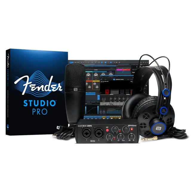 PreSonus AudioBox USB 96K Studio bundle nero microfono