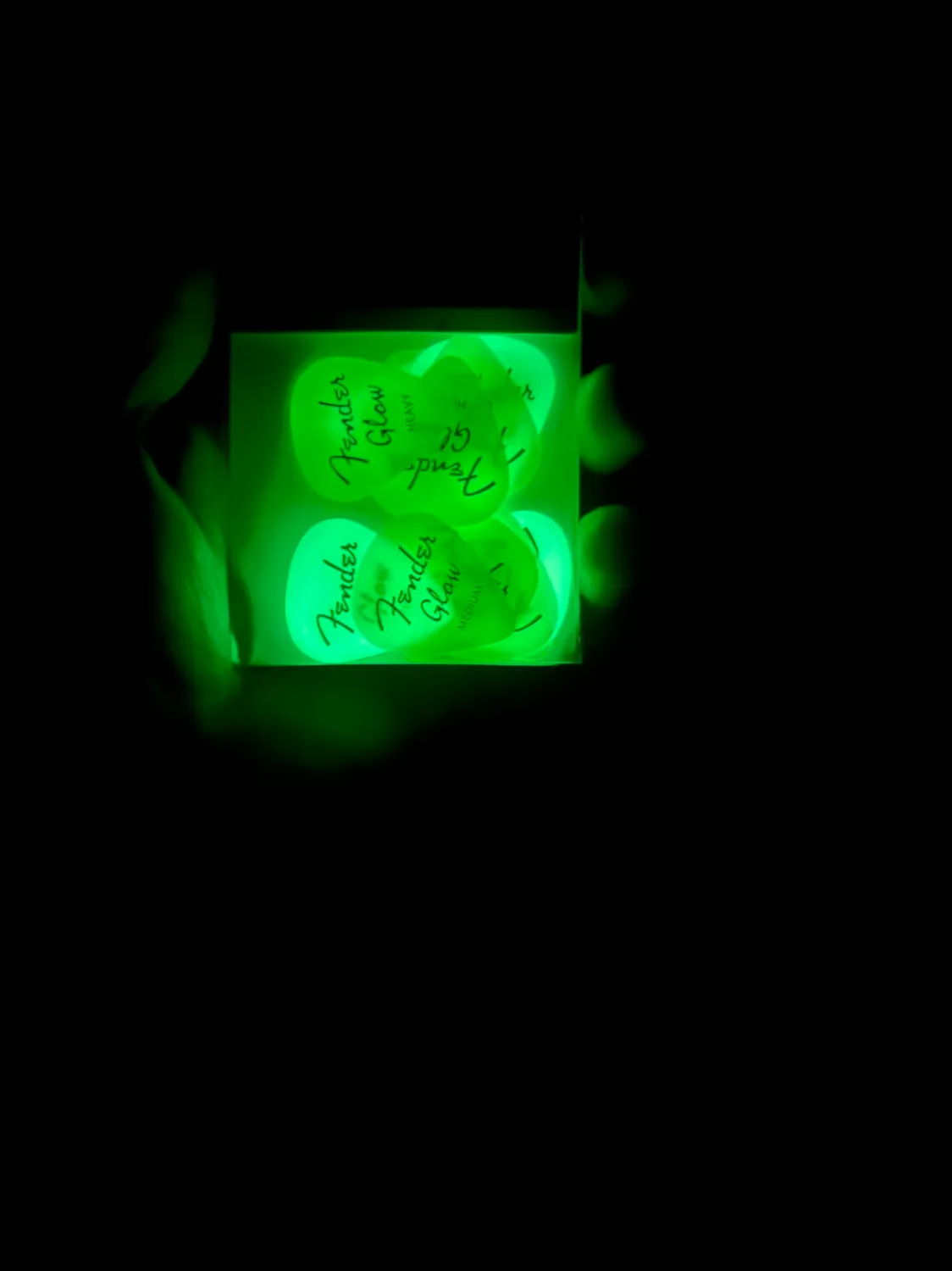 Fender 351 Plettri Chitarra Glow Mix 12 Pezzi Fluorescenti