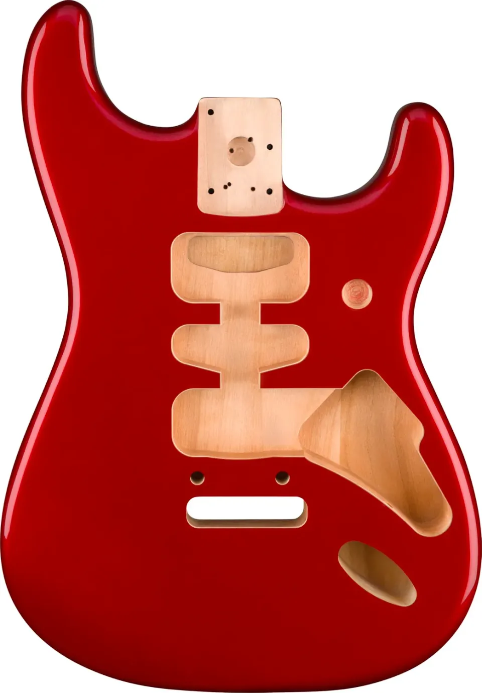 Fender Deluxe Stratocaster HSH corpo chitarra Candy Apple Red ontano