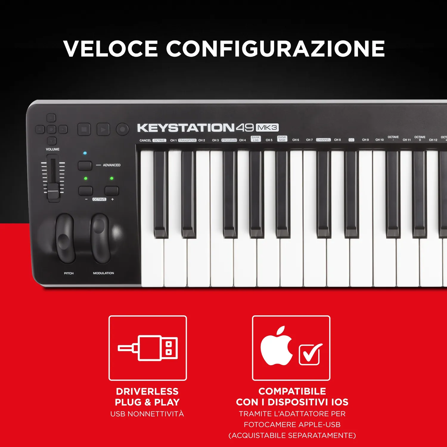 M-Audio Keystation 49 MK3 tastiera MIDI 49 tasti USB