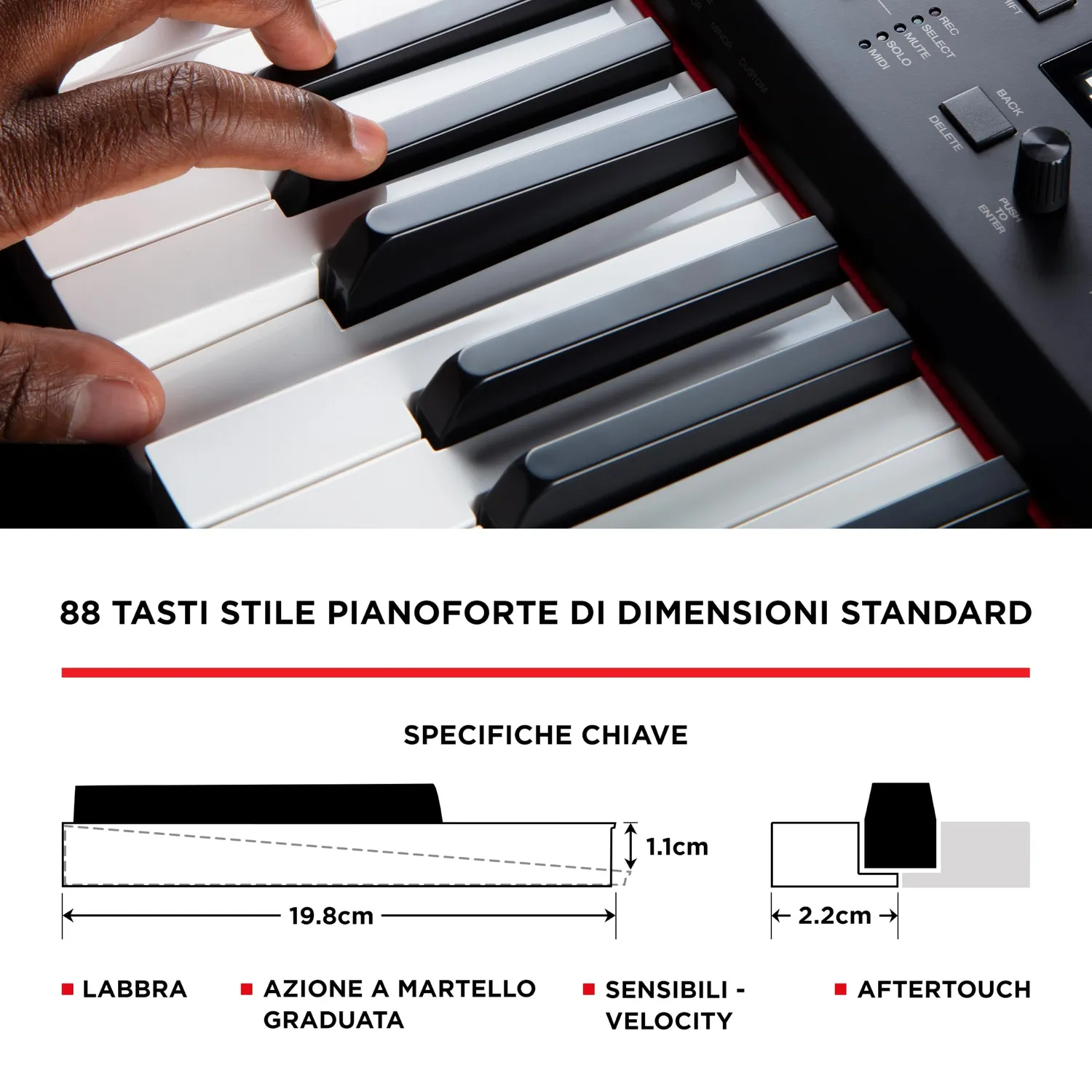 M-Audio Hammer 88 Pro controller MIDI 88 tasti pesati NKS