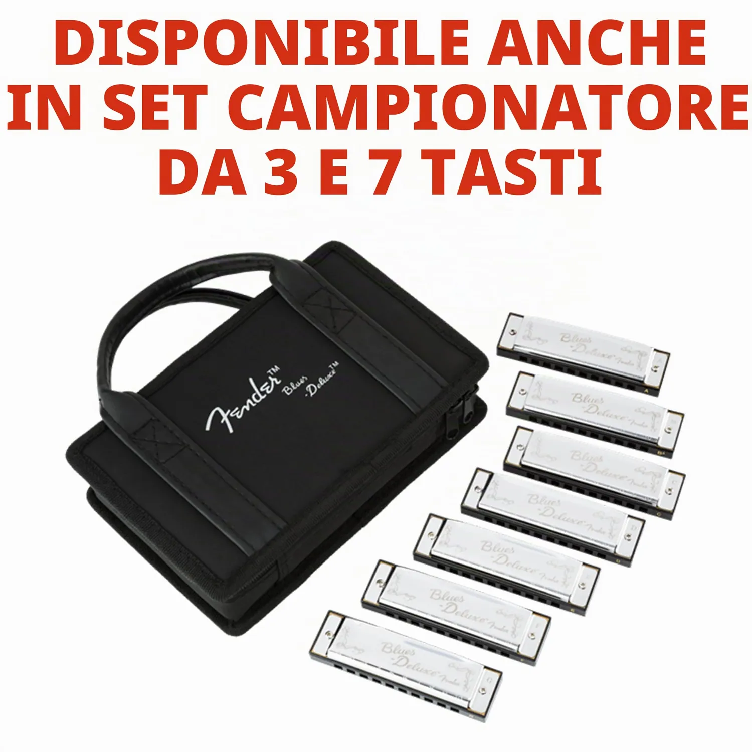 Fender Blues Deluxe Armonica Set 3 Pezzi C-G-A