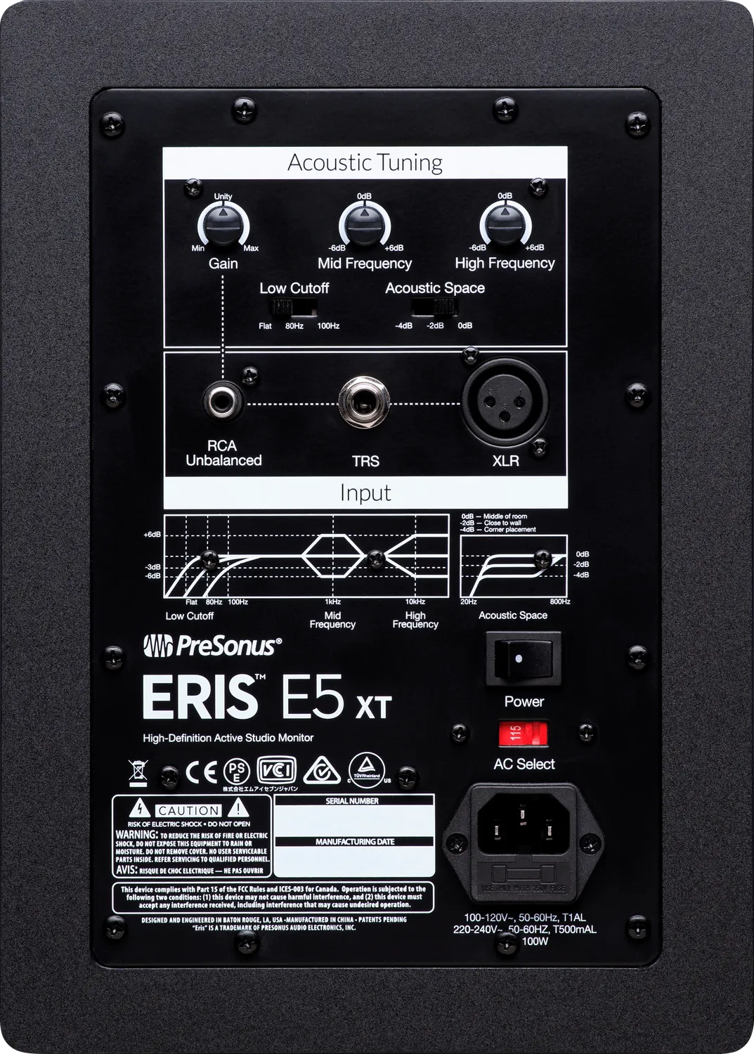 PreSonus Eris E5 XT monitor studio 5" bass reflex