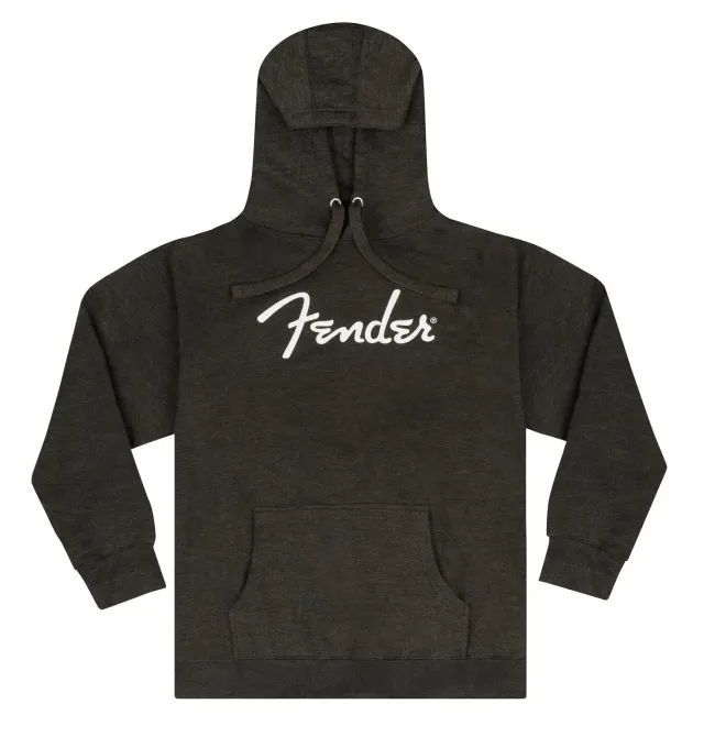 Fender Spaghetti Logo Felpa Cappuccio M grigia melange